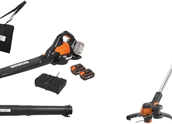 WORX AspirateurSouffleur Brushless sans Fil 40V 4Ah WG583E Powershare CoupeBordure sans Fil Alimenté par Pile LiION 20 V WG163E9 0W 20V Noir Orange agrofutura agro futura